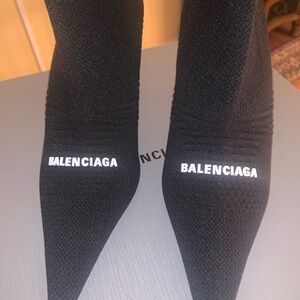 Balenciaga knife stretch booties in black